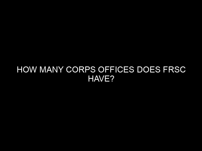 How Many Corps Offices Does Frsc Have?