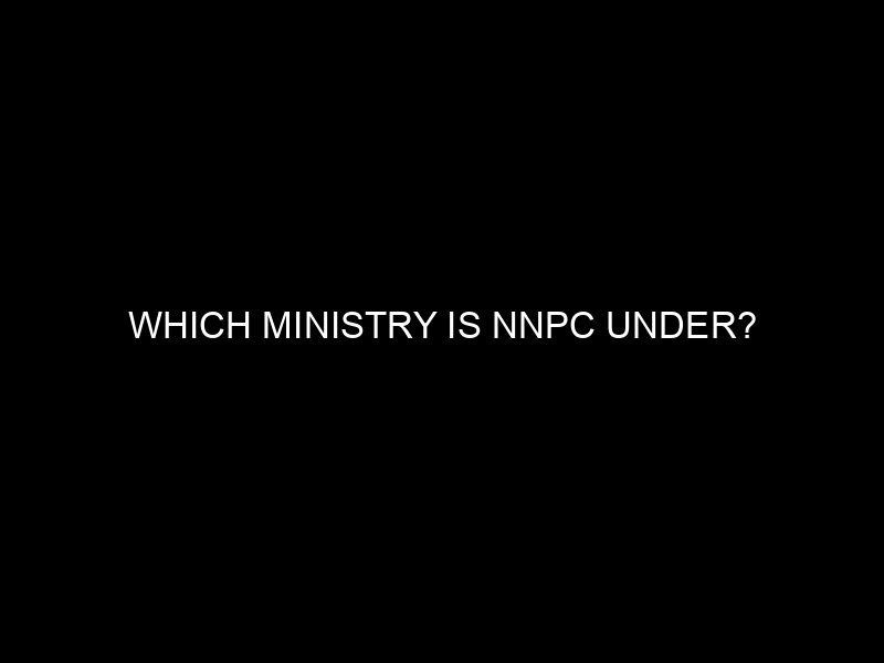 Which Ministry Is Nnpc Under?